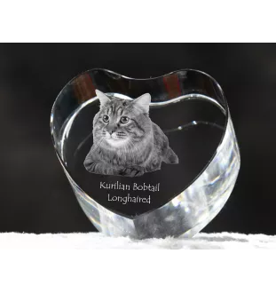 Kurylski bobtail długowłosy serce kryształowe z kotem Art-Dog