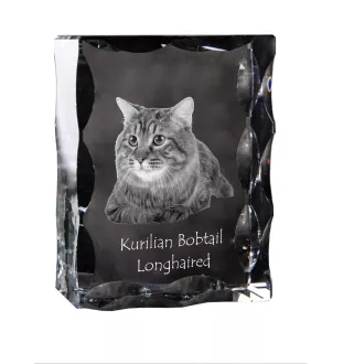 Kurylski bobtail długowłosy ramka kryształowa z kotem Art-Dog