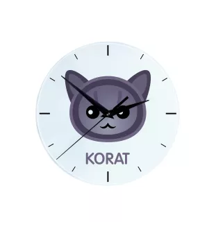 Korat - MDF clock with graphics and the Art-Dog brand name