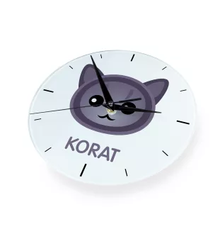 Korat - MDF clock with graphics and the Art-Dog brand name