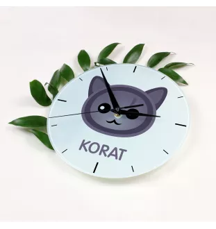 Korat - MDF clock with graphics and the Art-Dog brand name