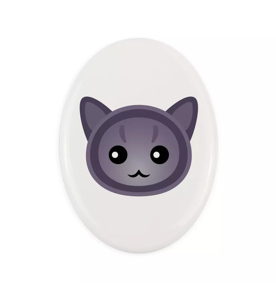 Korat - une plaque funéraire en céramique avec une illustration et un texte de la marque Art-Dog