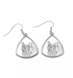 Chat Korat - boucles d'oreilles avec un chat, boucles d'oreilles pendantes avec une image, bijoux personnalisés avec l'impression de la marque Art-Dog