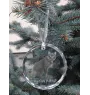 Bobtail kurilien - boule de Noël en cristal avec une photo, photo d'un chat dans le cristal, décoration personnalisée pour sapin de Noël de la marque Art-Dog