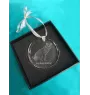 Kurilian bobtail - crystal bauble with a photo, photo of a cat in crystal, personalized Christmas tree ornament by Art-Dog brand