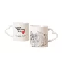 Korat Tasse mit Katze, entzückende Tasse mit herzförmigem Henkel, universelles Geschenk der Marke Art-Dog