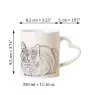Korat Tasse mit Katze, entzückende Tasse mit herzförmigem Henkel, universelles Geschenk der Marke Art-Dog