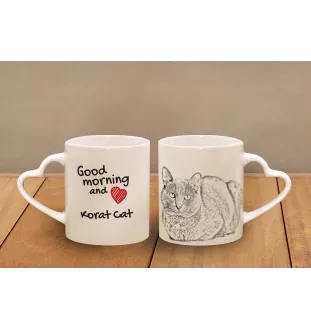 Korat kubek z kotem good morning serce Art-Dog