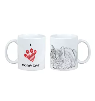 Korat - tasse avec un chat, une tasse adorable avec une illustration, un cadeau avec votre photo de la marque Art-Dog