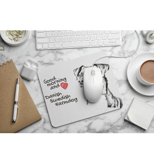 Chien de ferme dano-suédois, Dansk-svensk gårdshund - tapis de souris personnalisé avec impression, tapis de souris personnalisé avec chien, accessoire unique pour employé de bureau de la marque Art-D
