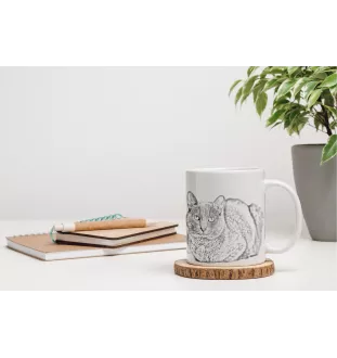 Korat - Tasse mit Katze, fröhliche Tasse für Hundefreunde, personalisiertes Geschenk der Marke Art-Dog