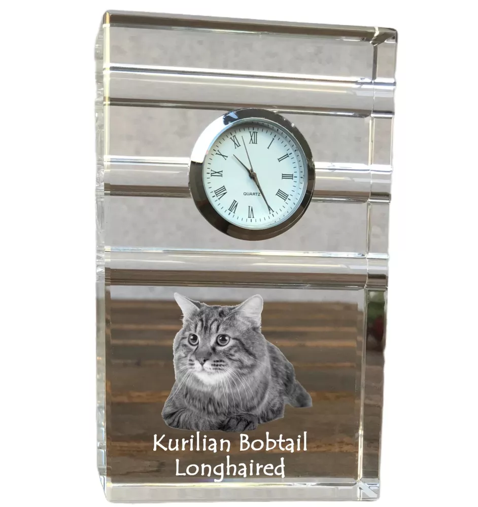 Kurylski bobtail długowłosy zegar trój-paskowy z kotem Art-Dog