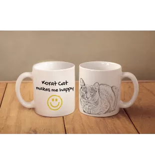 Korat - tasse avec un chat, une tasse joyeuse pour les amoureux des chiens, un cadeau personnalisé de la marque Art-Dog