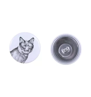 Bobtail kurilien - boucles d'oreilles avec votre chat bien-aimé, photo personnelle, accessoire parfait pour les amoureux des chats de la marque Art.-Dog