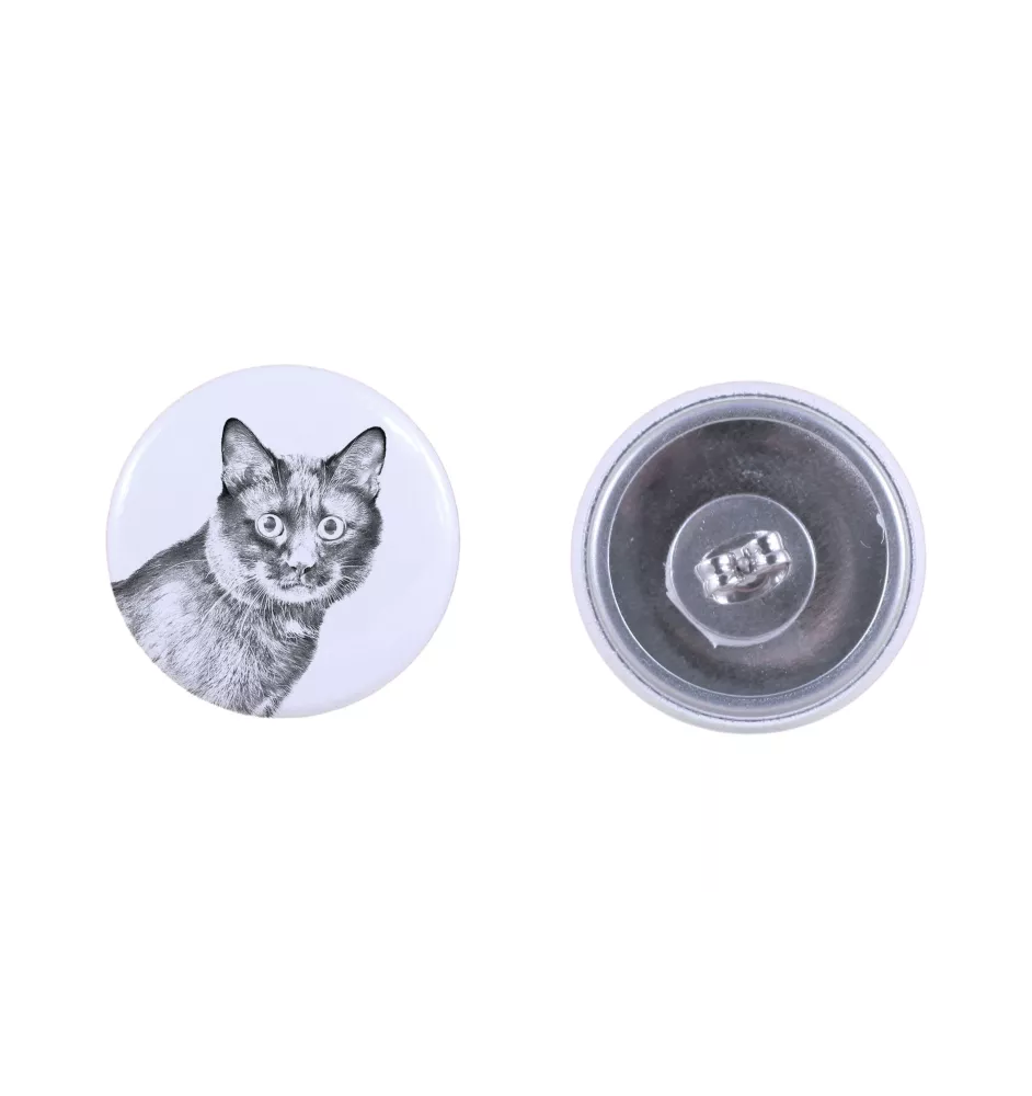 Kurilianer Bobtail - Ohrringe mit geliebter Katze, eigenes Foto, perfektes Accessoire für Katzenliebhaber von der Marke Art.-Dog