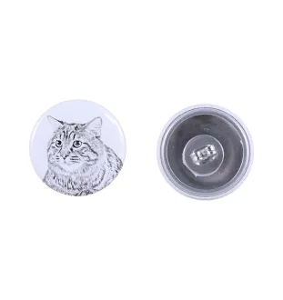 Kurylski bobtail długowłosy kolczyki z kotem mały Art-Dog