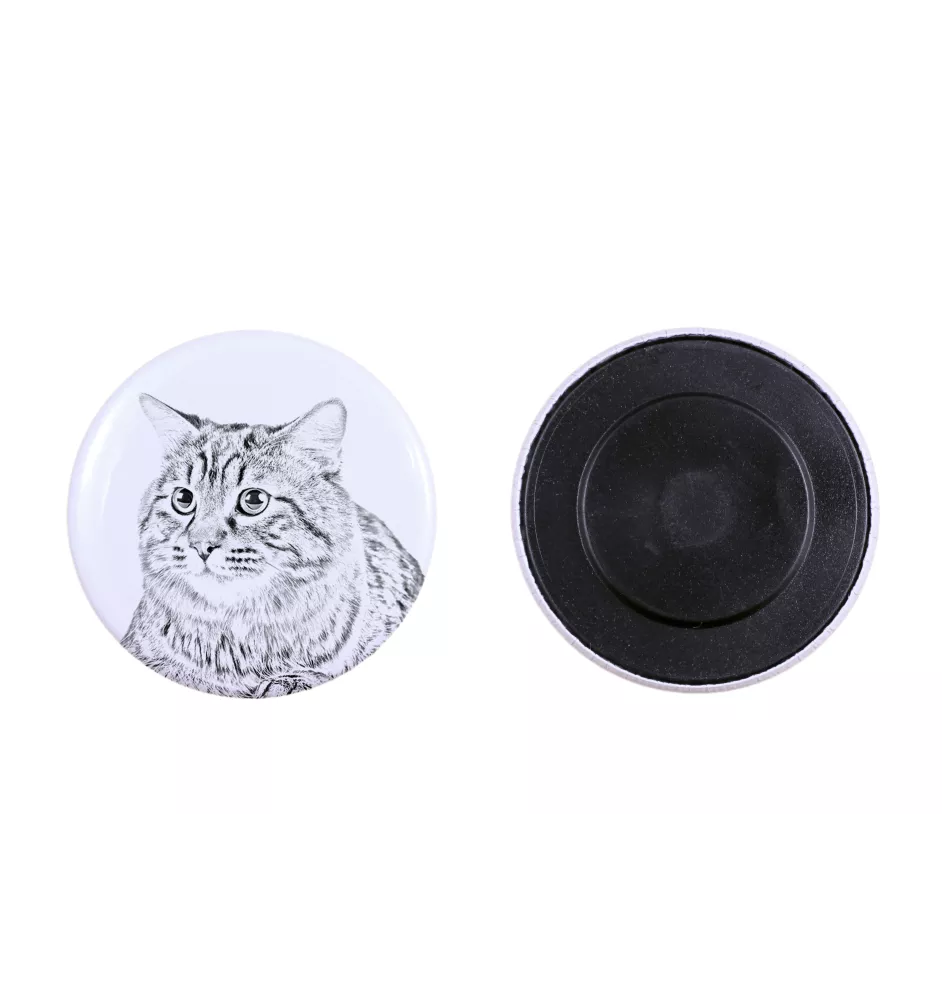 Kurilian bobtail longhaired - collection of unique magnets, own photo, Art-Dog brand