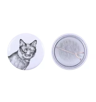 Kurylski bobtail przypinka z kotem mała Art-Dog