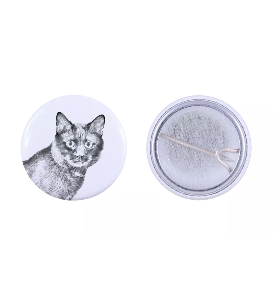 Kurilian bobtail - backpack decoration, personalized badge, perfect gadget for animal lovers by Art-Dog brand