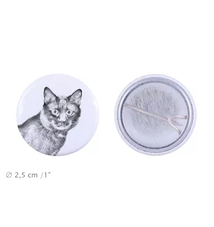 Kurylski bobtail przypinka z kotem mała Art-Dog