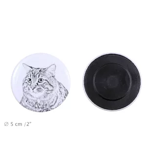 Kurylski bobtail długowłosy magnes z kotem duży Art-Dog