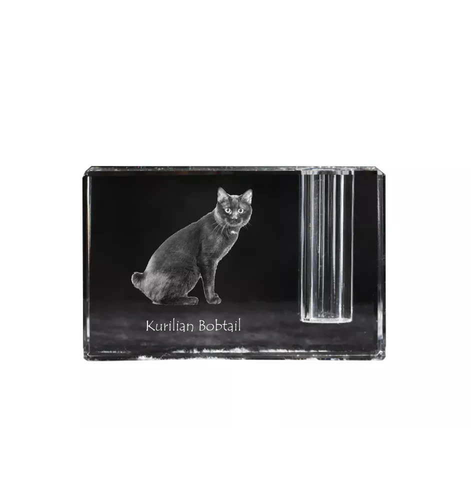 Kurylski bobtail penholder kryształowy z kotem Art-Dog