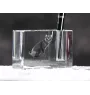 Kurilian bobtail - Pen stand, crystal organiser with cat photo, unique desk decoration by Art-Dog brand