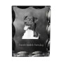 Danish-Swedish Farmdog - crystal with a picture of a dog, glass statuette with a picture, unique frame with a picture from Art-Dog brand