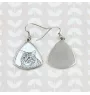 Kurilian bobtail à poil long - boucles d'oreilles avec un chat, boucles d'oreilles pendantes avec une image, bijoux personnalisés avec l'impression de la marque Art-Dog