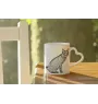 Kurilianer Bobtail I Tasse mit Katze, entzückende Tasse mit herzförmigem Henkel, universelles Geschenk der Marke Art-Dog