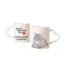 Kurilianer Bobtail Tasse mit Katze, entzückende Tasse mit herzförmigem Henkel, universelles Geschenk der Marke Art-Dog