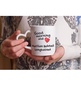 Kurilianer Bobtail Tasse mit Katze, entzückende Tasse mit herzförmigem Henkel, universelles Geschenk der Marke Art-Dog