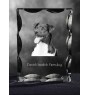 Danish-Swedish Farmdog - crystal with a picture of a dog, glass statuette with a picture, unique frame with a picture from Art-Dog brand
