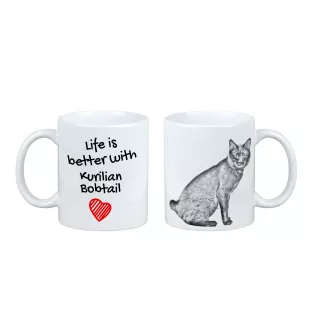 Kurilian bobtail I - cup with a cat, cup with a photo, personalized gift from the Art-Dog brand