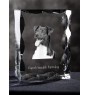 Danish-Swedish Farmdog - crystal with a picture of a dog, glass statuette with a picture, unique frame with a picture from Art-Dog brand