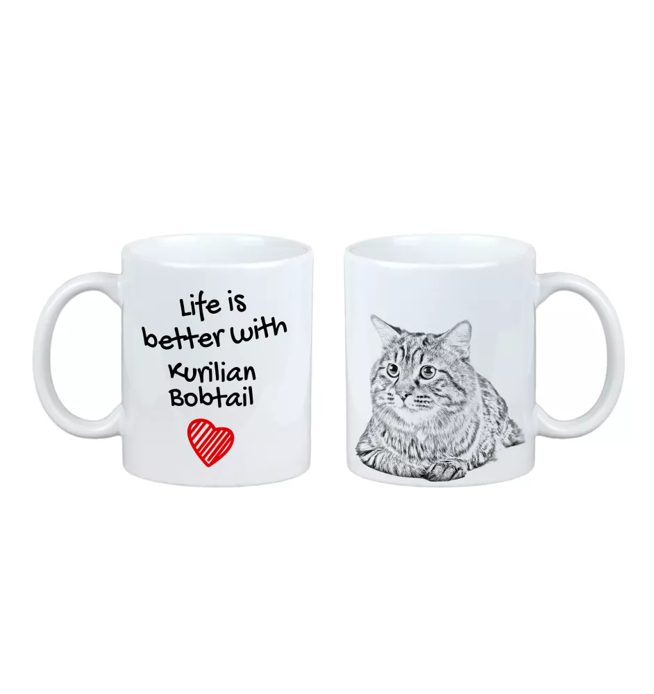 Kurylski bobtail kubek z kotem life is better Art-Dog