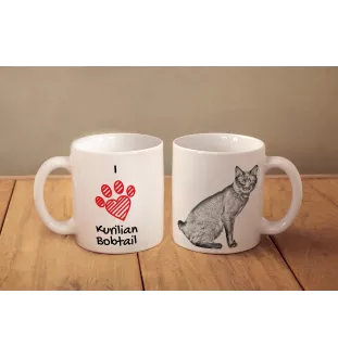 Bobtail kurilien I - tasse avec un chat, une tasse adorable avec une illustration, un cadeau avec votre photo de la marque Art-Dog