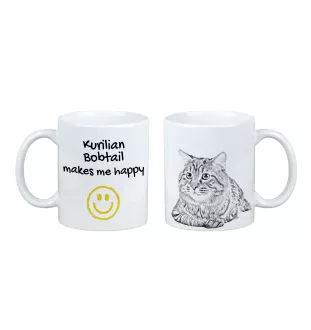 Kurilian bobtail - cat mug, cheerful mug for a dog lover, personalized gift from the Art-Dog brand