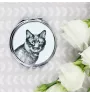 Bobtail kurilien - miroir de poche avec un chat, miroir personnalisé pour sac à main, miroir compact avec impression de la marque Art-Dog