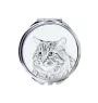 Kurilian bobtail à poil long - miroir de poche avec un chat, miroir personnalisé pour sac à main, miroir compact avec impression de la marque Art-Dog
