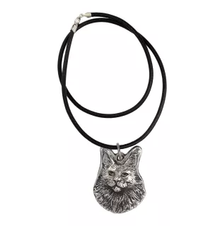 Maine Coon - collier avec un chien, pendentif en plaqué argent pour les fans de chiens, bijoux uniques de la marque Art-Dog