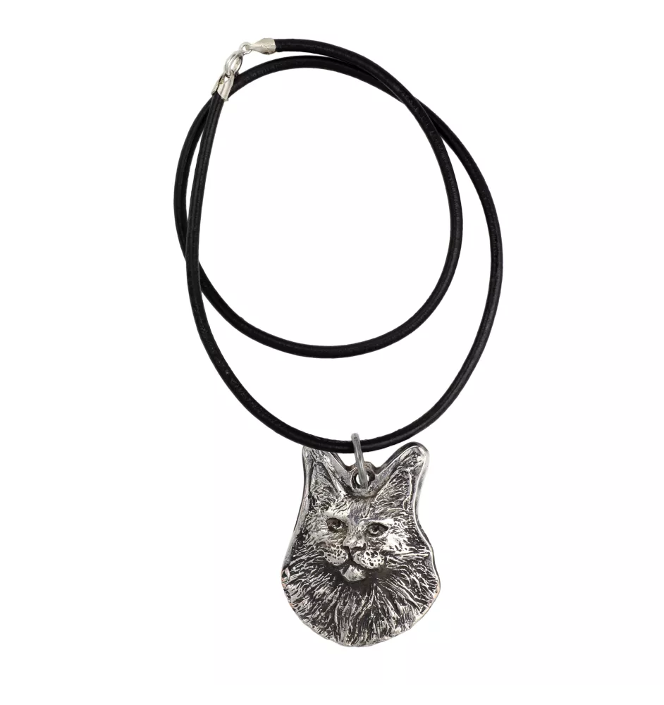 Maine Coon - Necklace with dog, silver-plated pendant for dog fan, unique jewelry by Art-Dog brand