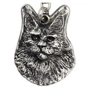 Maine Coon - collier avec un chien, pendentif en plaqué argent pour les fans de chiens, bijoux uniques de la marque Art-Dog