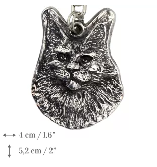 Maine Coon - Halskette mit Hund, versilberter Anhänger für Hundefans, einzigartiger Schmuck der Marke Art-Dog