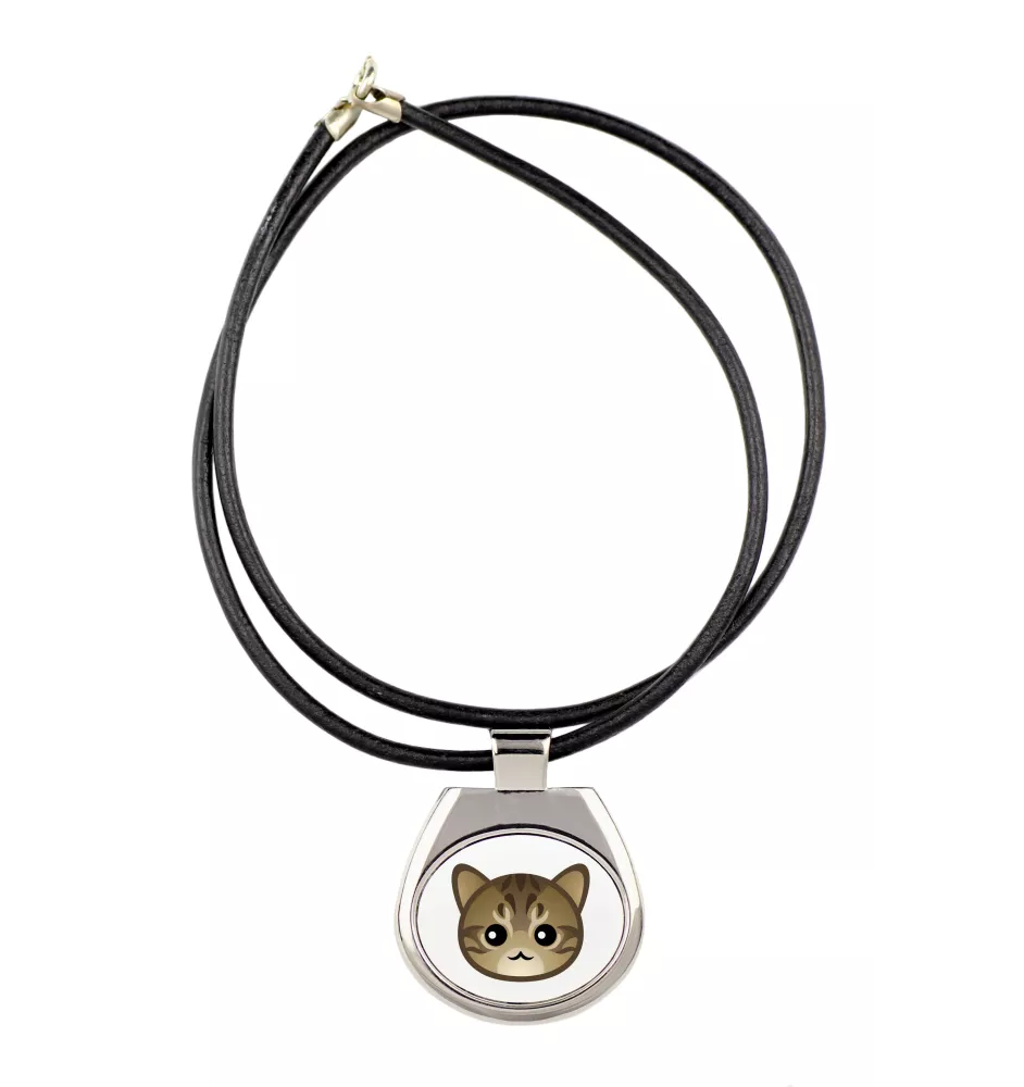 Li Hua - Dragon Li - collier pendentif avec une illustration sur une chaîne en cuir de la marque Art-Dog
