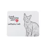 LaPerm Cat - mouse pad with print, personalized cat pad, unique gadget for an office worker from the Art-Dog brand