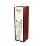LaPerm Cat - wine box with a cat, alcohol box with graphics, personalized gift box from the Art-Dog brand