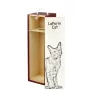 LaPerm Cat - wine box with a cat, alcohol box with graphics, personalized gift box from the Art-Dog brand