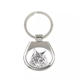 Maine Coon - Schlüsselanhänger mit Katze, Anhänger mit Aufdruck, personalisierter Anhänger der Marke Art-Dog