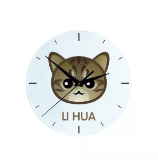 Li Hua - Dragon Li - horloge MDF avec graphisme et logo de la marque Art-Dog